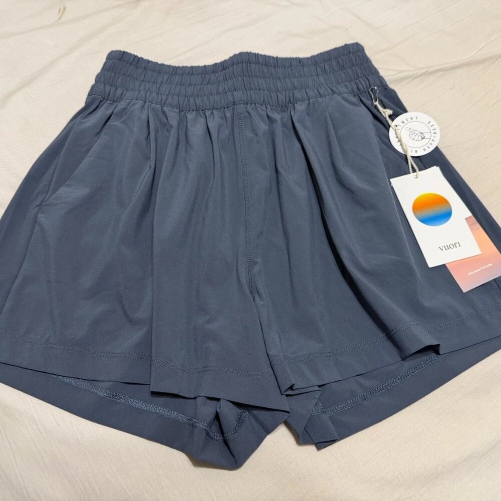 New Vuori Villa Shorts Azure Blue Women's X-Small XS $64 MSRP